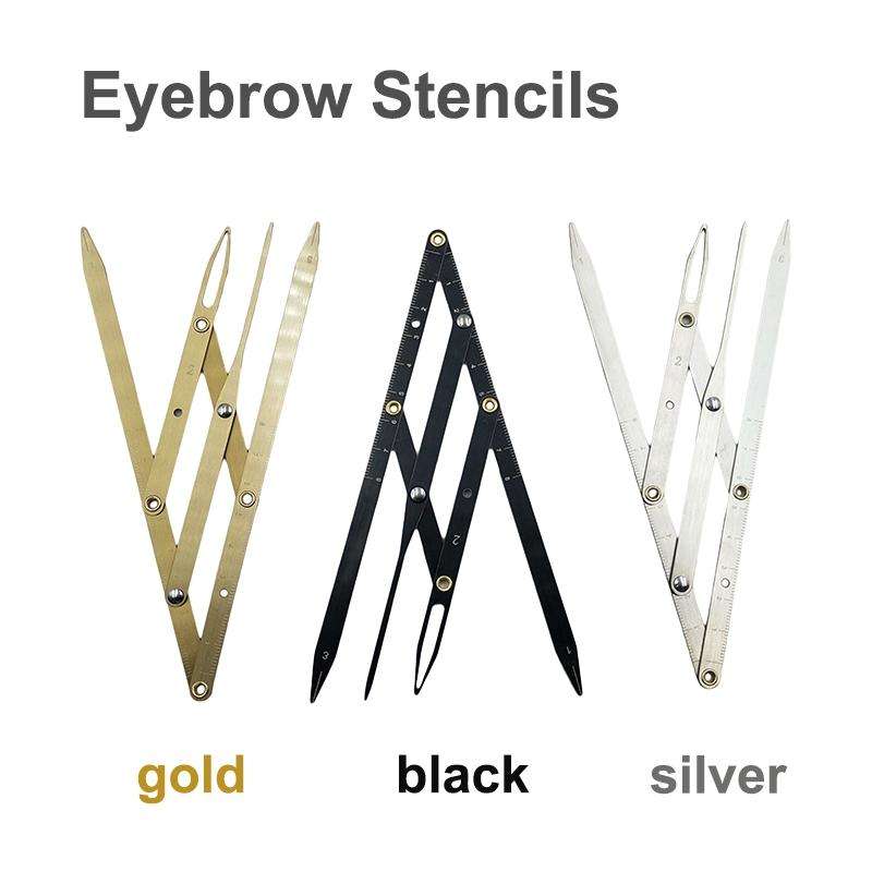 Eyebrow Ruler Three-point Positioning Balance Eyebrow Card(Gold)