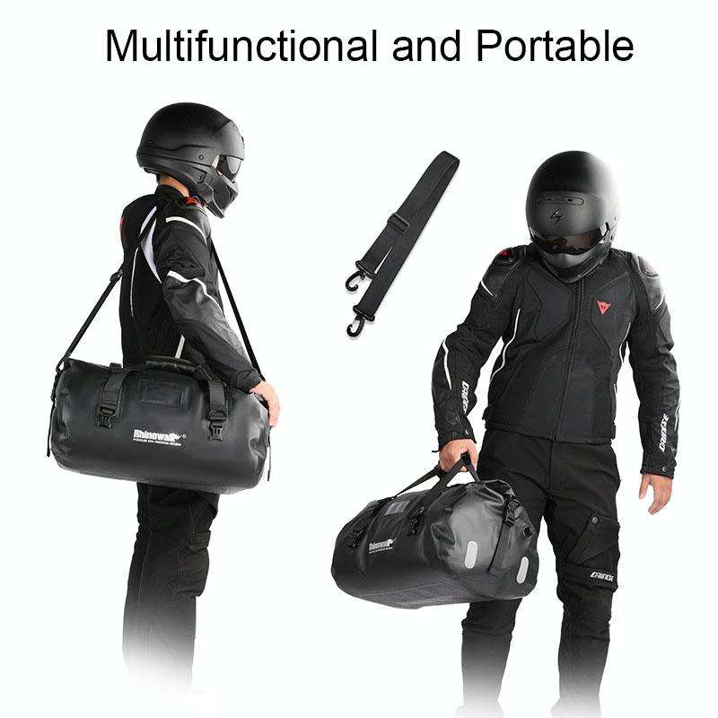 Rhinowalk MT20450 45L Large Capacity Portable Waterproof Motorcycle Tail Bag(Black)