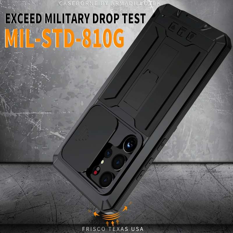 For Samsung Galaxy S23 Ultra 5G R-JUST Sliding Camera Design Life Waterproof Dustproof Shockproof...