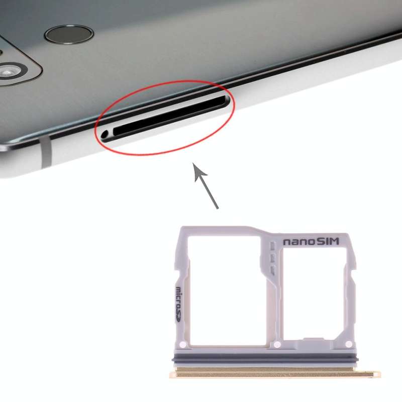 SIM Card Tray + Micro SD Card Tray for LG G6 H870 H871 H872 LS993 VS998 US997 H873 (Gold)