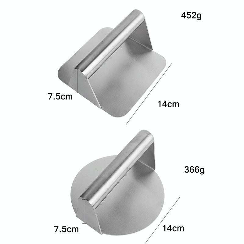 304 Stainless Steel Hamburger Manual Meat Press, Specification: Square