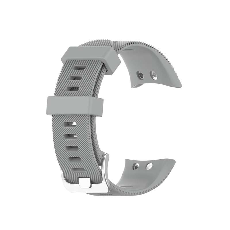 For Garmin Forerunner 45 / Forerunner 45S Universal Twill Solid Color Silicone Watch Band(Grey)
