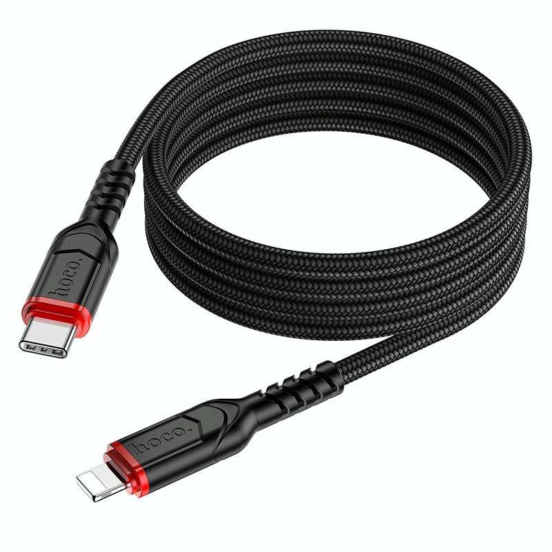 hoco X59 Victory PD 20W USB-C / Type-C to 8 Pin Charging Data Dable, Length:1m(Blue)
