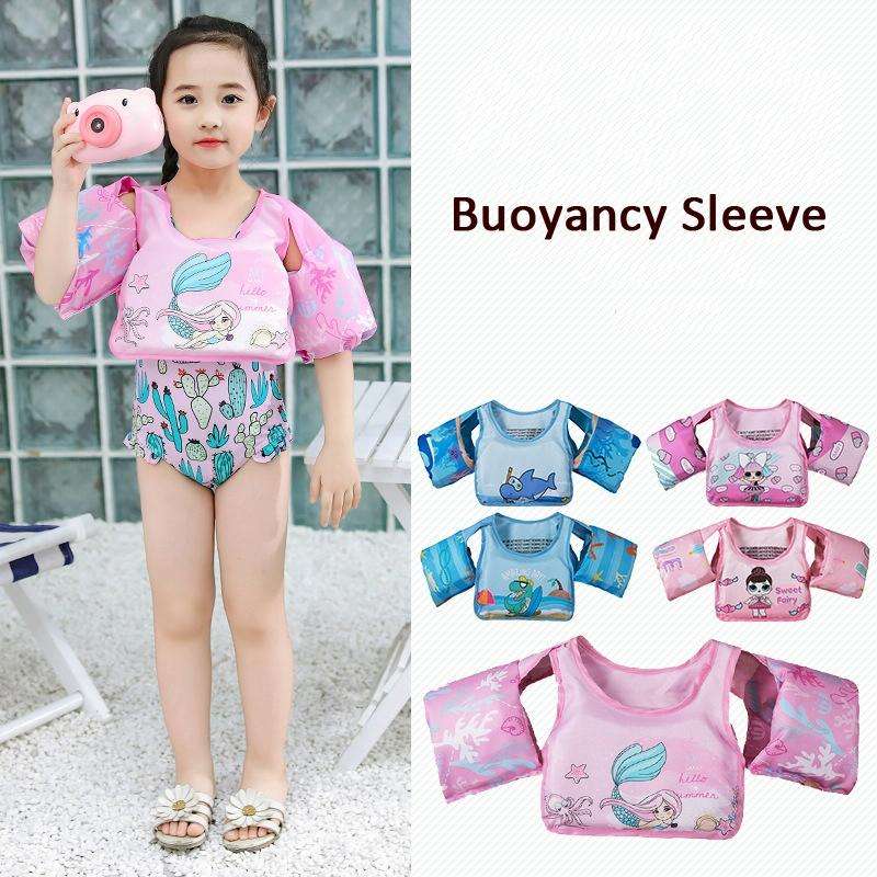 Vest-Style Children Life Jacket Baby Swimming Free Inflatable Arm Foam Life Buoy(Submented Mirror...