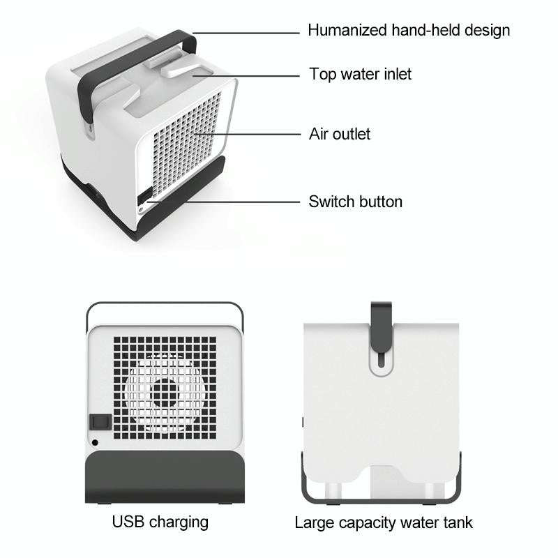 Spades A New Negative ion Air Conditioning Fan Household Humidification Air Cooler(Black)