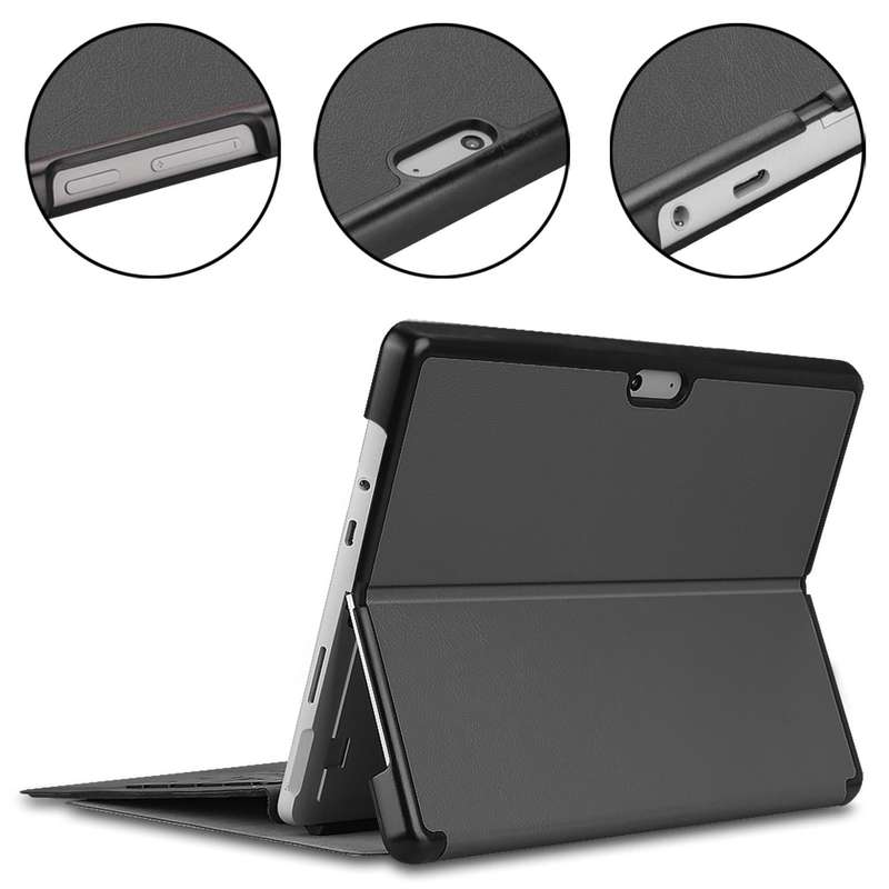 For Microsoft Surface Pro 8 Solid Color Electric Pressed Horizontal Flip Tablet Leather Case with...