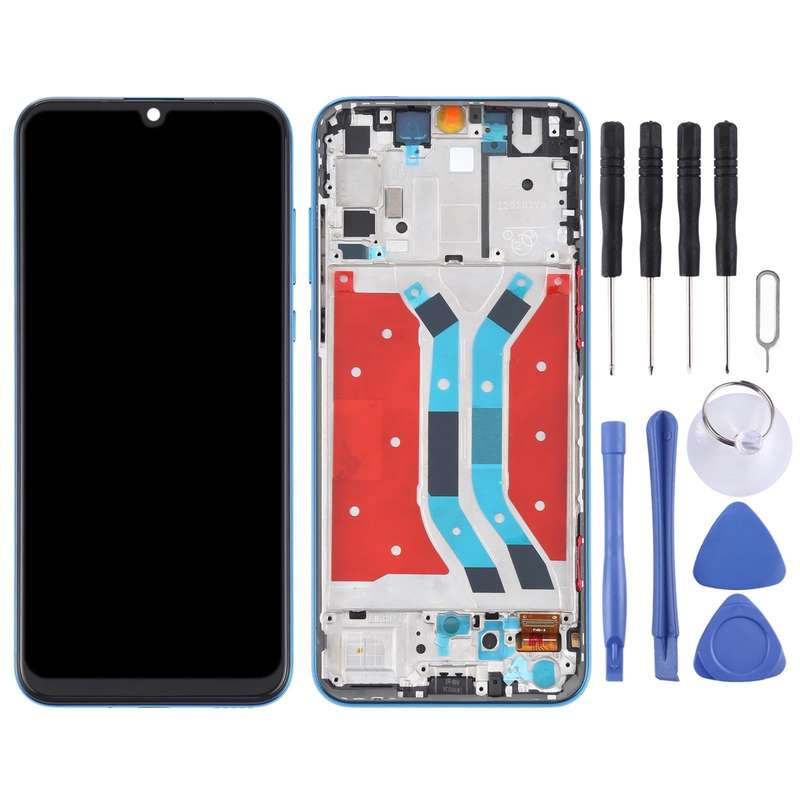 OEM LCD Screen for Huawei Y8p Digitizer Full Assembly with Frame(Blue)