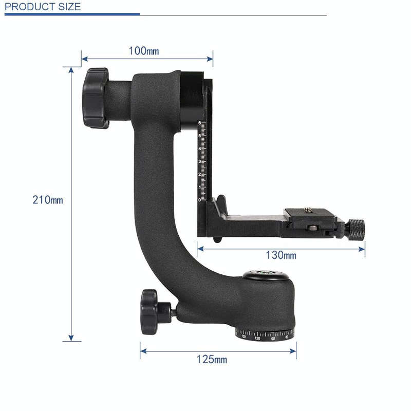 C022 Horizontal 360 Degree Gimbal Tripod Ball Head