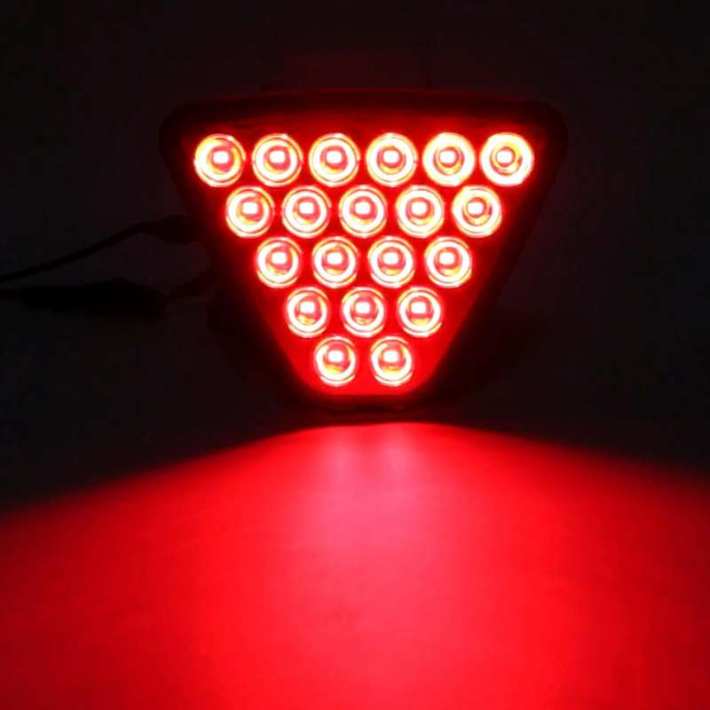 DC12V 1W Car Triangle Highlight Brake Lights Reversing Light with 20LEDs SMD-3528 (Red)