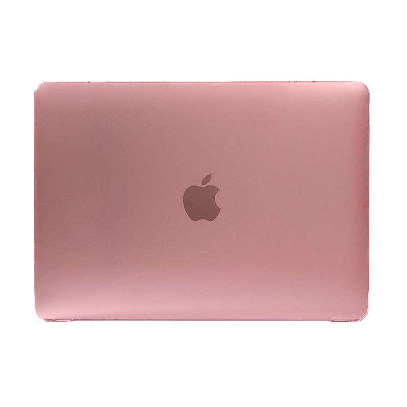 Colored Transparent Crystal Hard Protective Case for Macbook 12 inch(Pink)