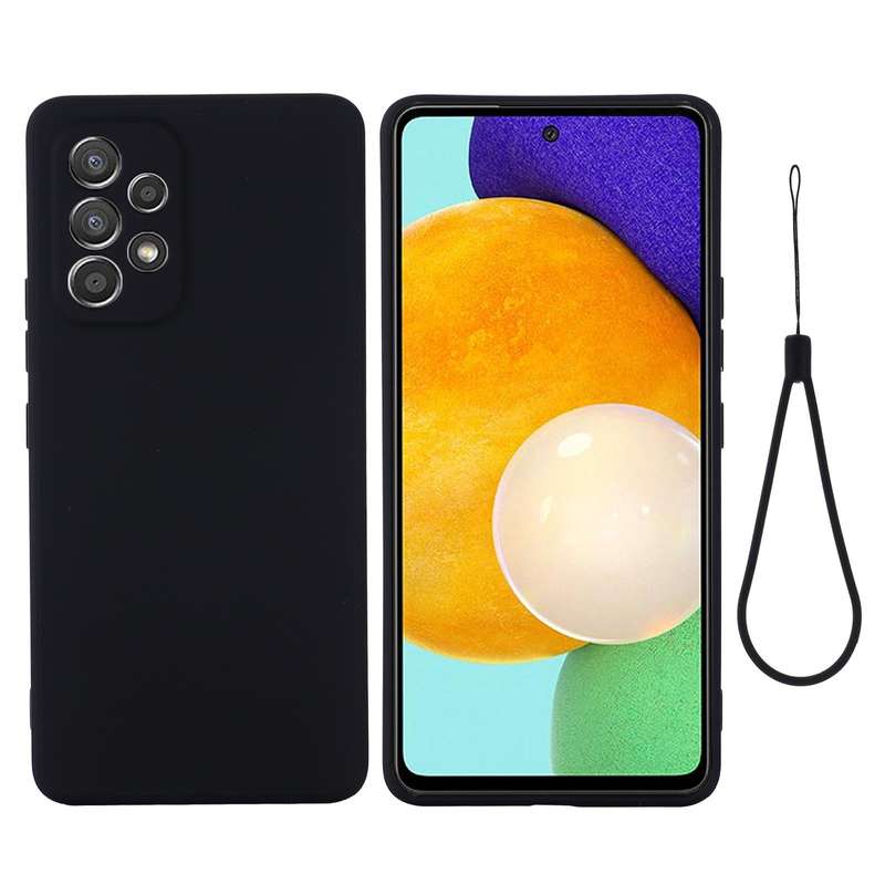 For Samsung Galaxy A33 5G Color Liquid Silicone Phone Case(Black)