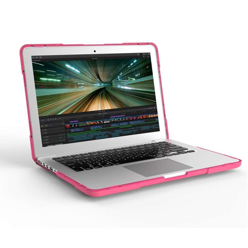 For MacBook Air 13.3 inch A1932 (2018) TPU + PC Two Color Laptop Protective Case(Rose Red)