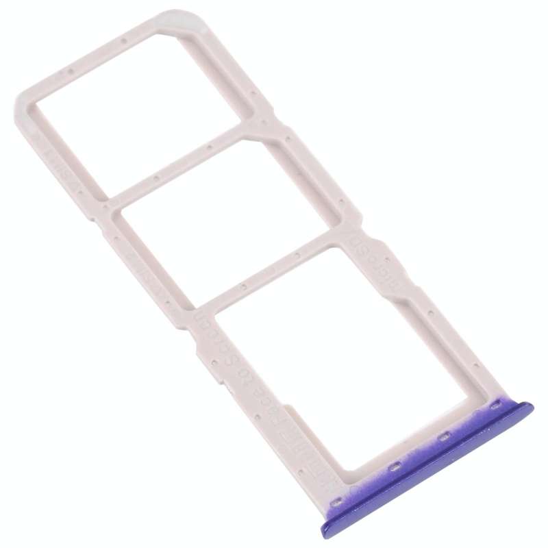 For OPPO A52 4G SIM Card Tray + SIM Card Tray + Micro SD Card Tray (Blue)