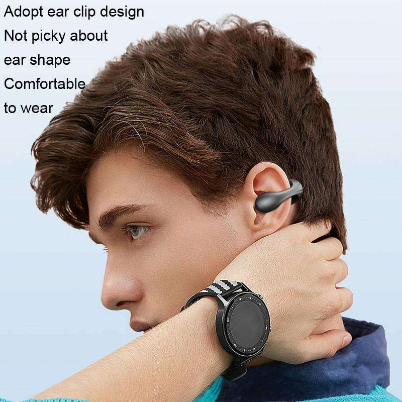 Single Ear Bone Conduction Bluetooth Earphone In-Ear Wearable Running Sports Mini(Skin Color)