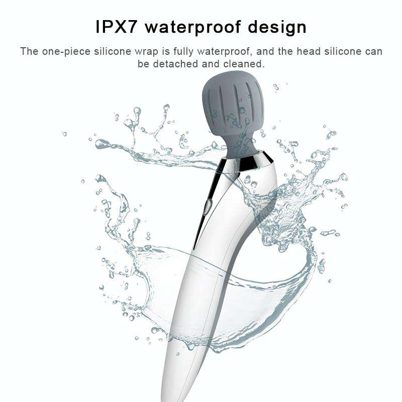 Portable Mini Multifunctional Physiotherapy Electric Hand-held Massage Stick(White)