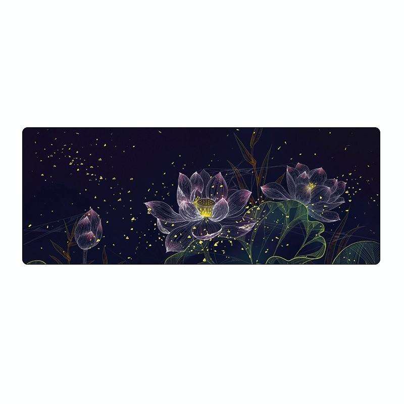 400x900x4mm Locked Large Desk Mouse Pad(2 Lotus)