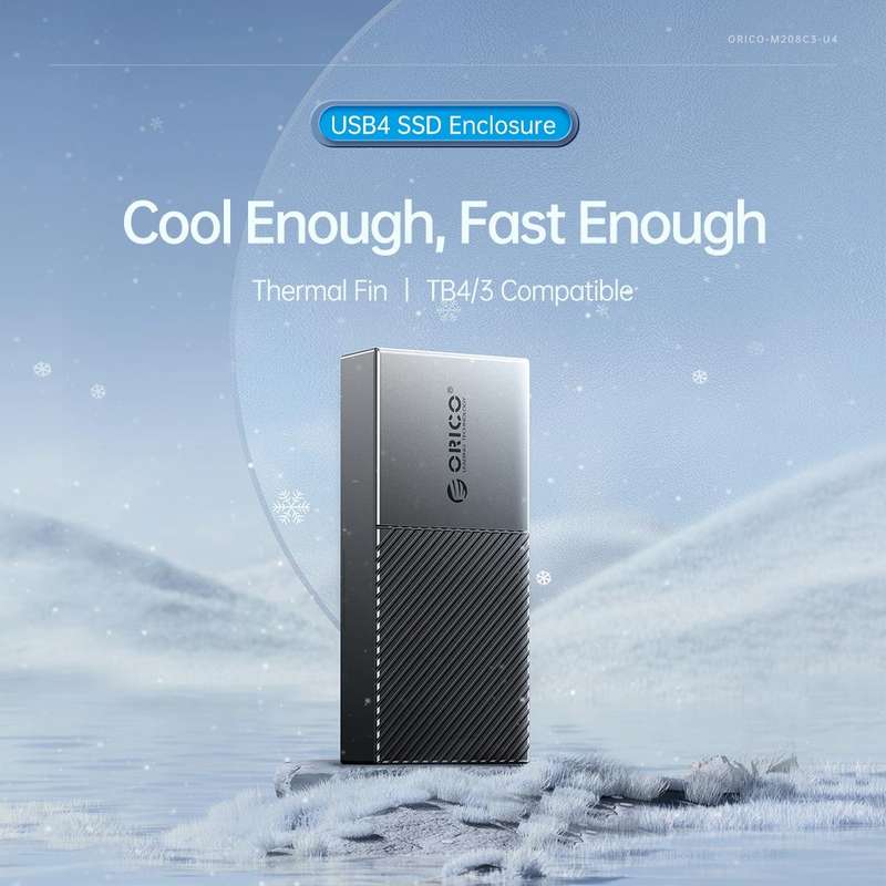 ORICO 40Gbps USB4.0 Type-C M.2 NVMe SSD Enclosure(Grey)