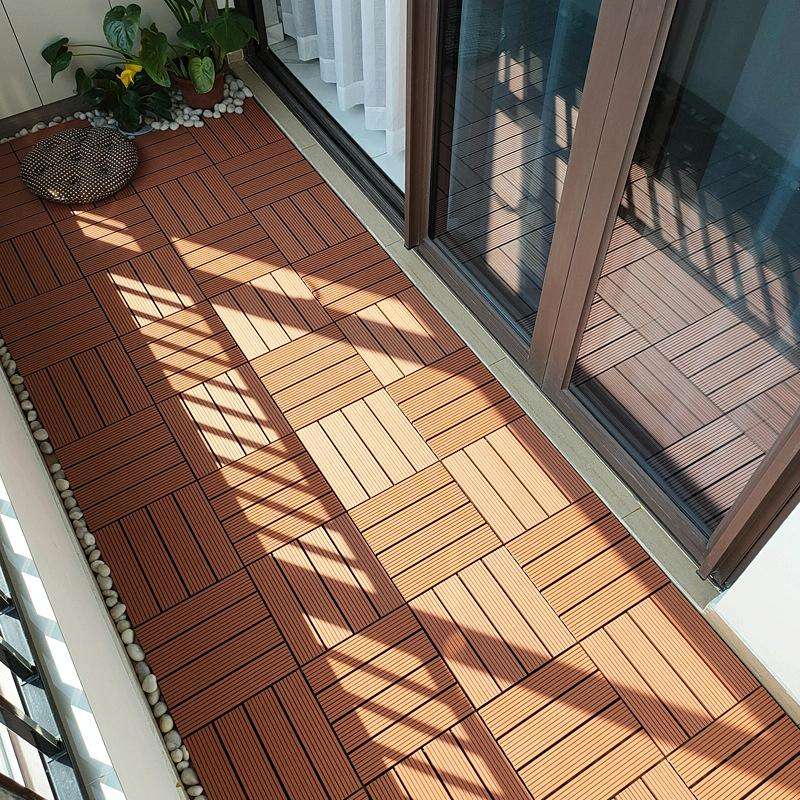 Outdoor Plastic Wood Waterproof Anti-corrosion Splicing Floor(Apricot Yellow)