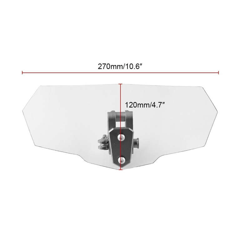MB-WE024 Universal Motorcycle Modified Acrylic Heightened Windshield (White)