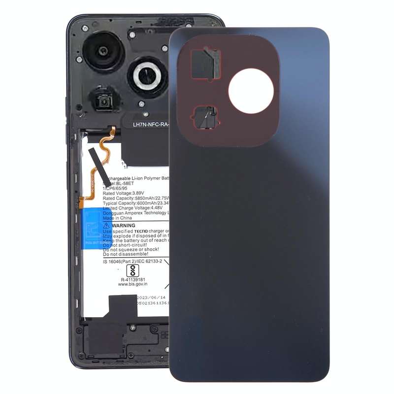 For Infinix Smart 8 Pro Original Battery Back Cover(Black)