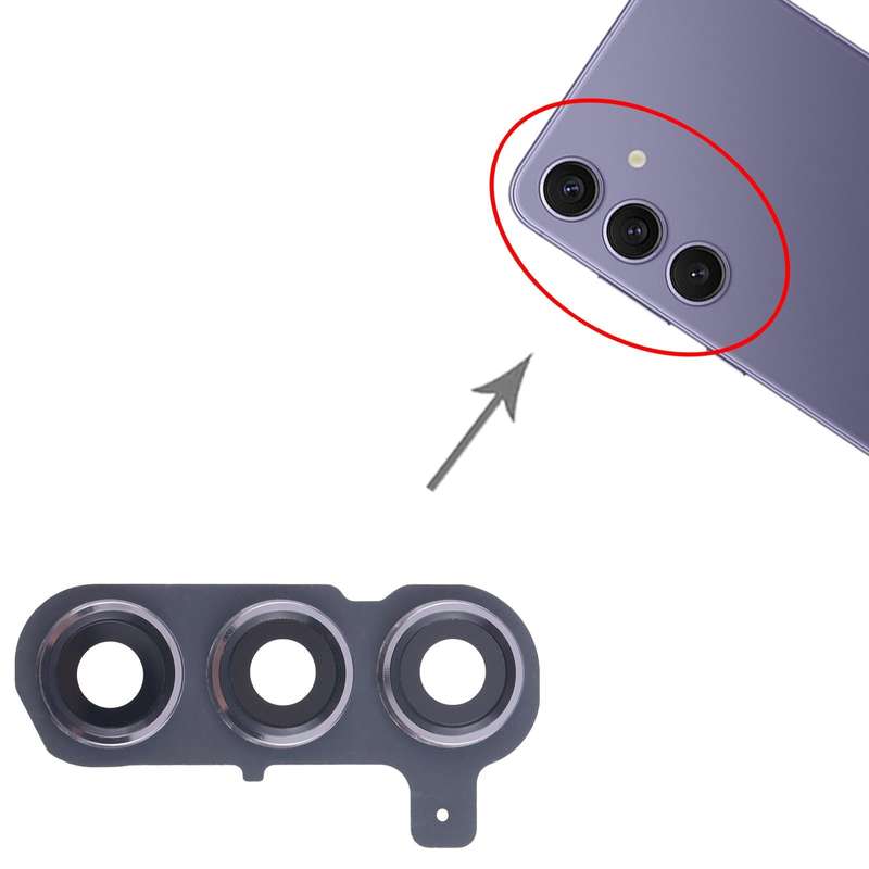 For Samsung Galaxy S24+ SM-S926B 10pcs Original Rear Camera Lens Cover(Silver)