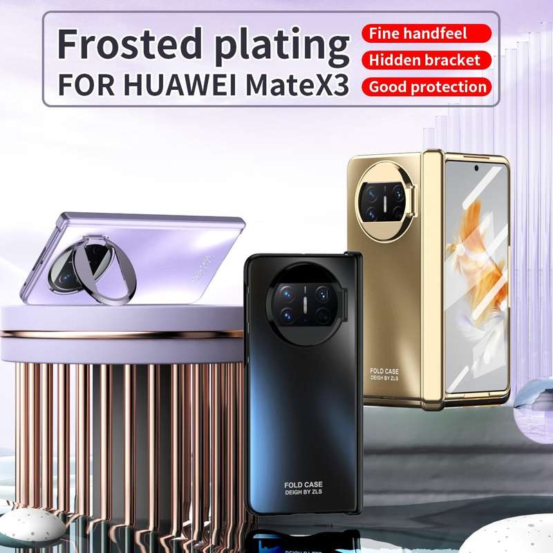 For Huawei Mate X3 Integrated Sub-plating Frame PC Phone Case(Black)