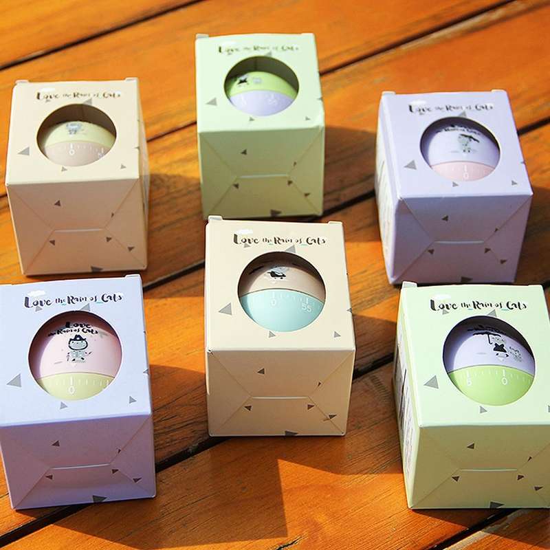 Cute Cartoon Mechanical Egg Kitchen Timer Alarm Clock Students Learn Time Management Machines,Ran...