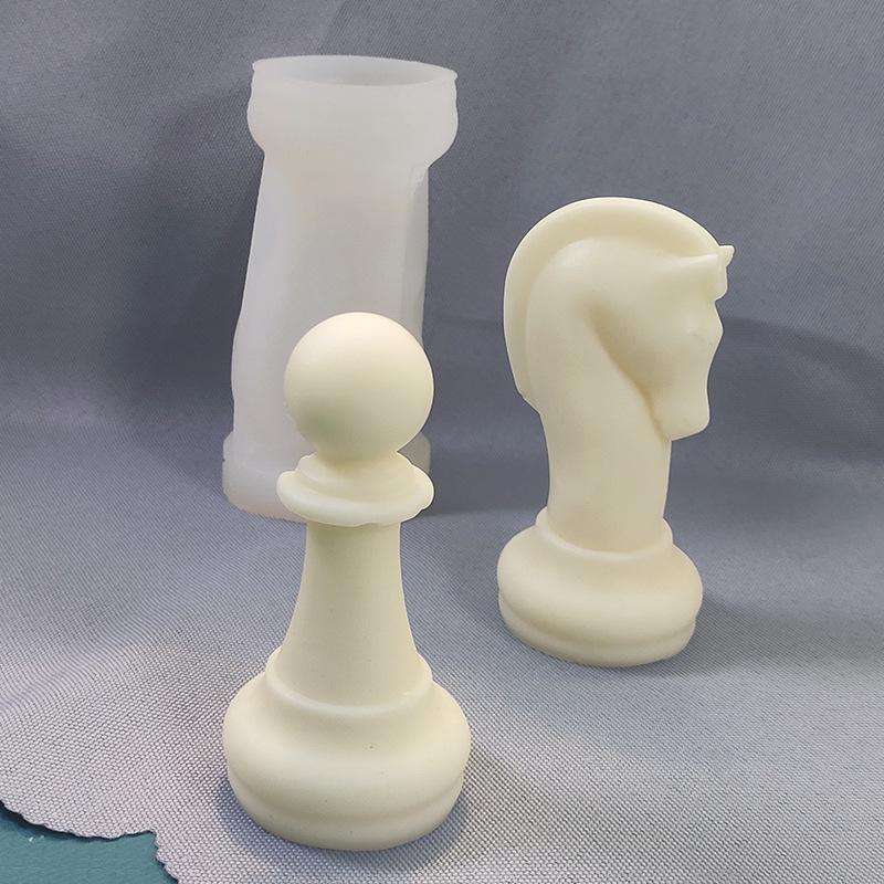 2 PCS Chess Aromatherapy Candle Silicone Mold Crystal Epoxy Mold, Specification: Bishop LZ-19