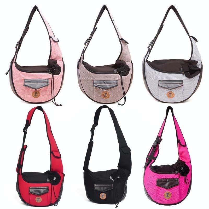 LOVOYAGER Diagonal Pet Backpack Small Dog And Cat Travel Bag, Style: Summer Mesh Black