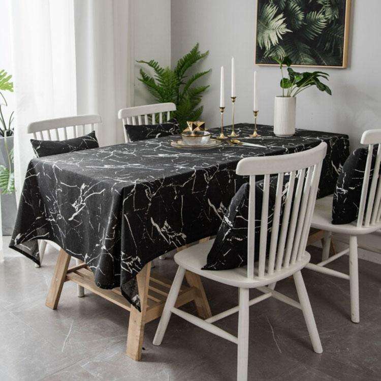Marble Pattern Minimalist Tablecloth Cover Table Cloth Cotton Linen Dust-proof Cabinet Cloth, Siz...