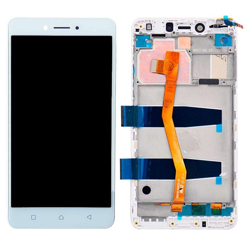 OEM LCD Screen for 5.5 inch Lenovo K6 Note K53a48 Digitizer Full Assembly with Frame (White)