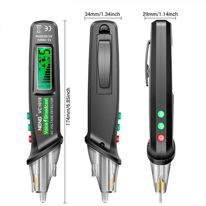 ANENG VC1019 Non-Contact Induction Electric Pen High-Precision Line Detection Breakpoint Voice Te...