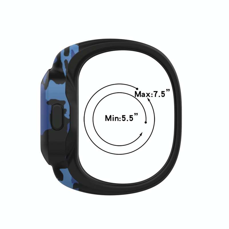 For Garmin Vivofit JR3 No Buckle Silicone Printing Watch Band, Size:S(Camouflage Green)