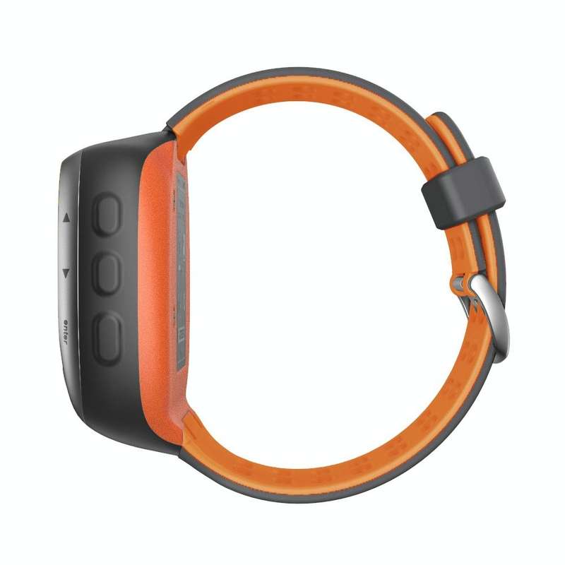 For Garmin Forerunner 310XT Two-color Silicone Watch Band(Grey Orange)