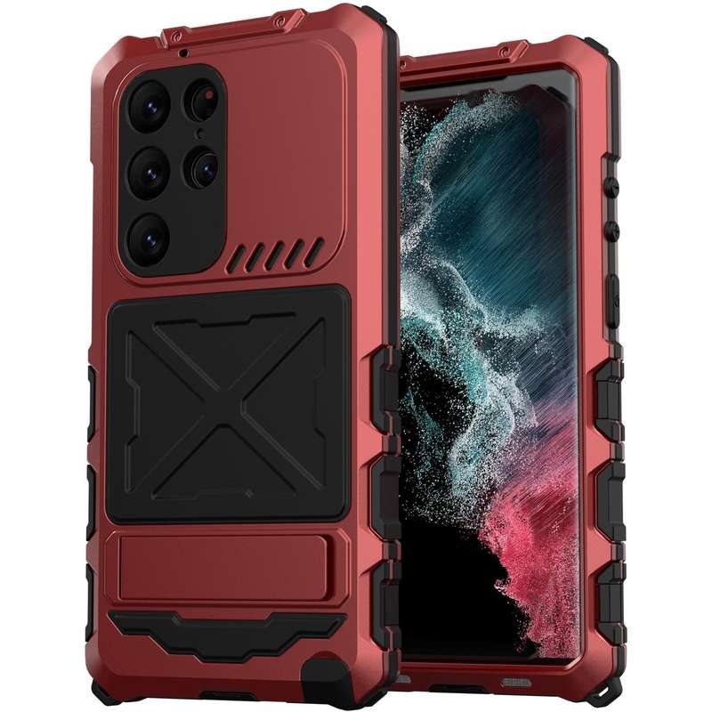 For Samsung Galaxy S23 Ultra 5G R-JUST Life Waterproof Dustproof Shockproof Phone Case(Red)