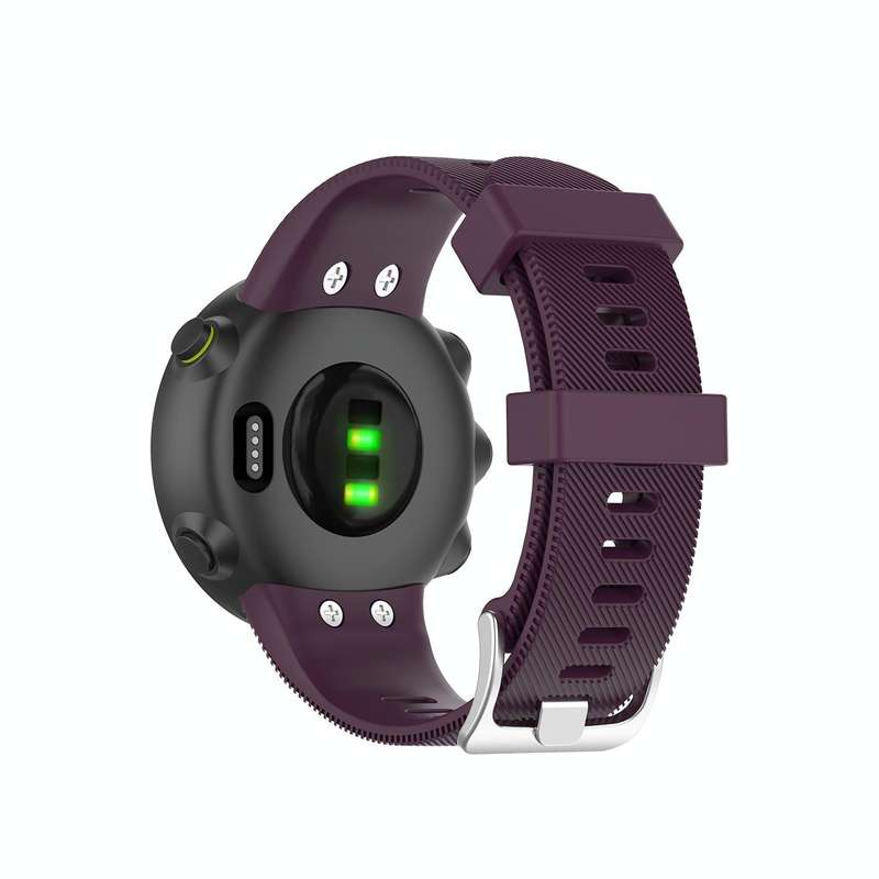 For Garmin Forerunner 45 / Forerunner 45S Universal Twill Solid Color Silicone Watch Band(Purple)