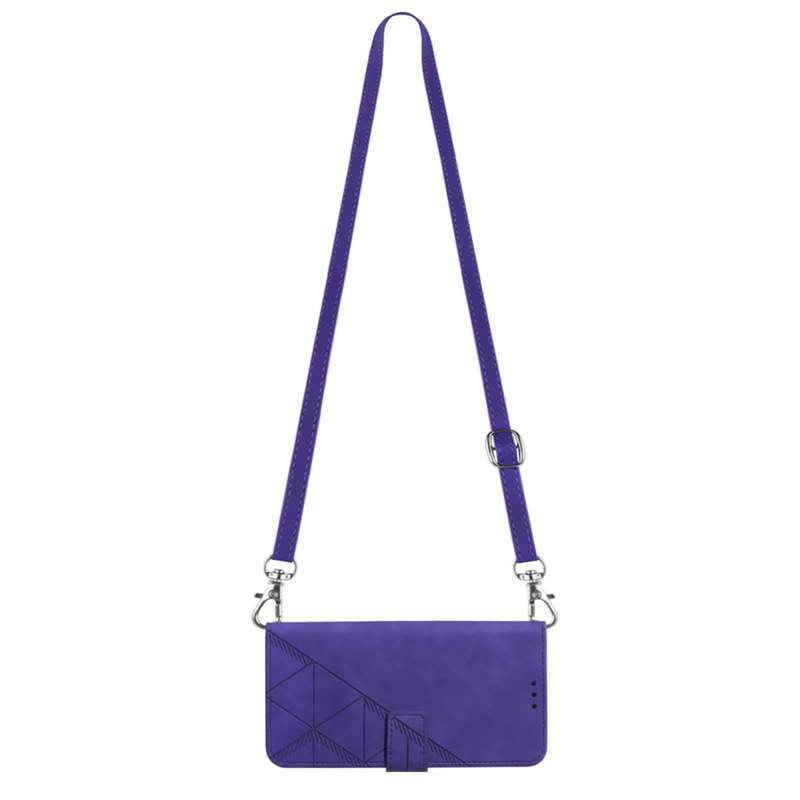 For Xiaomi Redmi 10C 4G Foreign/10 Indian Crossbody 3D Embossed Flip Leather Phone Case(Purple)