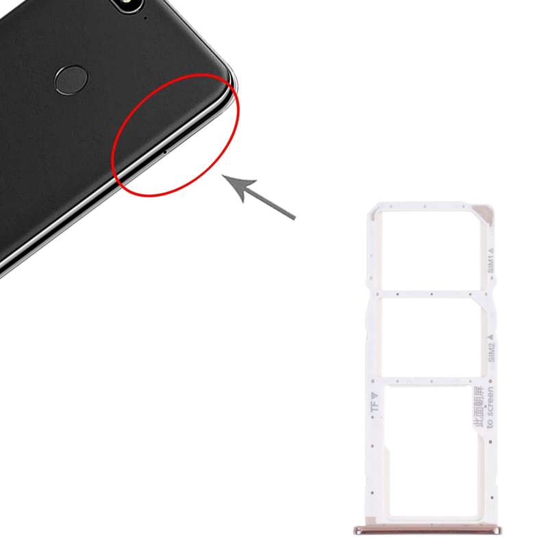SIM Card Tray + SIM Card Tray + Micro SD Card Tray for Huawei Y7 (2018) (Silver)