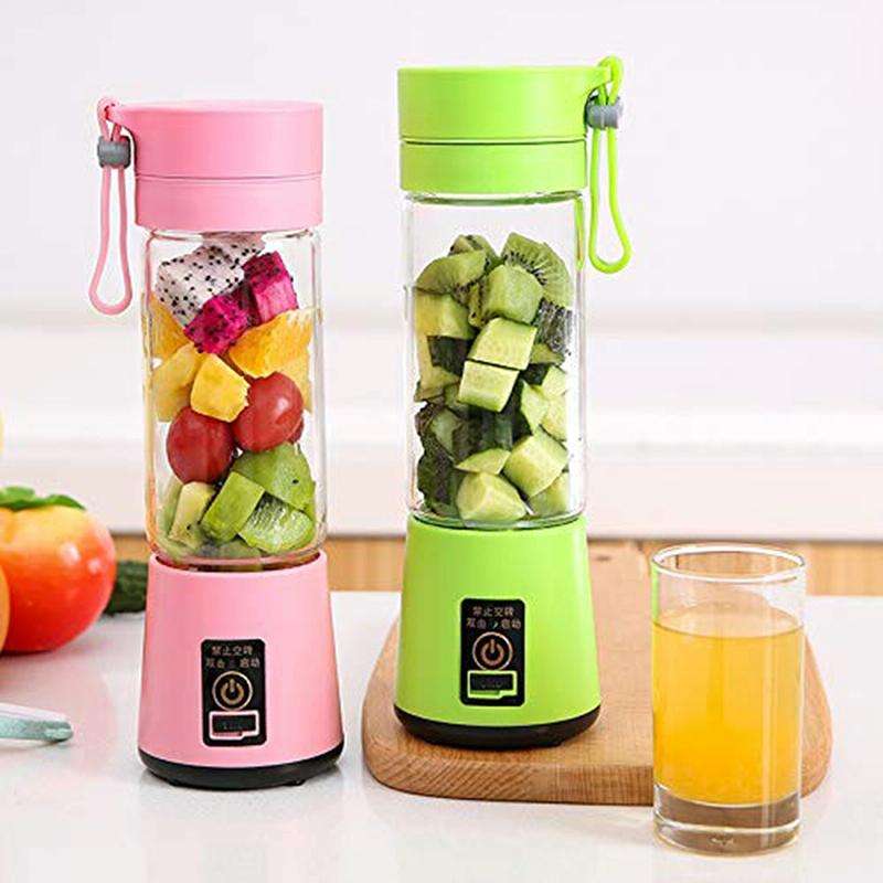 USB Rechargeable Electric Automatic Vegetable Fruit Citrus Orange Juice Maker Cup Mixer Bottle (3...