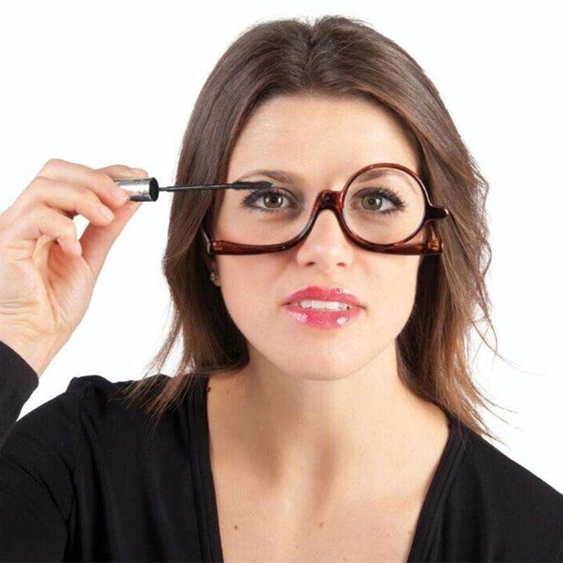 Makeup Presbyopic Glasses Monolithic Reading Glass Magnifying Glass, Degree: +150(Light Blue)
