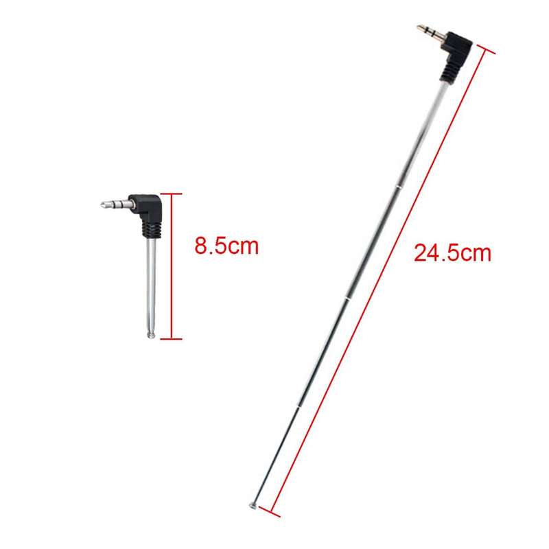 Retractable 3.5mm FM Radio Antenna for Mobile Phone, Max Length: 24.5cm