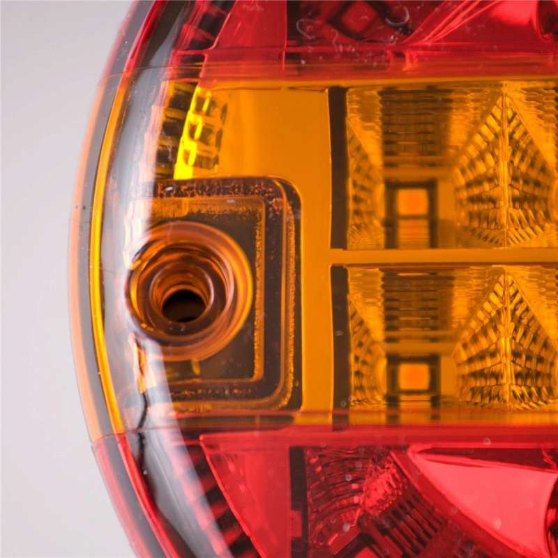 4 Inch 20 LEDs10-30V Wide Pressure Truck Tail Light 20LED Round Truck Tail Light Bread Light(Yellow)