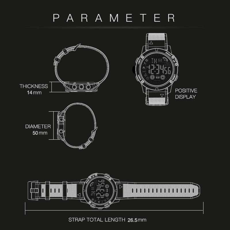 PR1-2 1.24 inch IP68 Waterproof Sport Smart Watch, Support Bluetooth / Sleep Monitor / Call Remin...