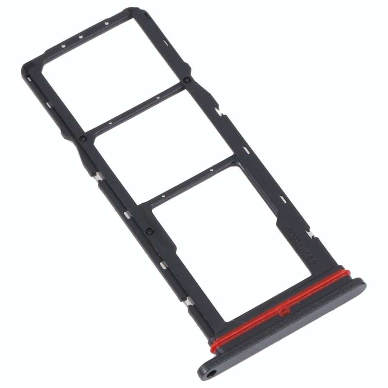 For Motorola Moto G22 SIM Card Tray + SIM Card Tray + Micro SD Card Tray (Black)