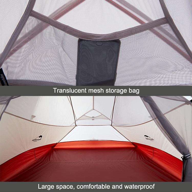 Naturehike NH15T002-T1 Ultralight Tent Outdoor Camping Rainproof Tent, Colour:20D Silicone Light ...