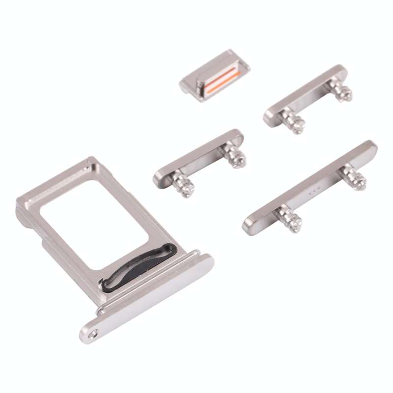 SIM Card Tray + SIM Card Tray + Side Keys for iPhone 13 Pro(Silver)