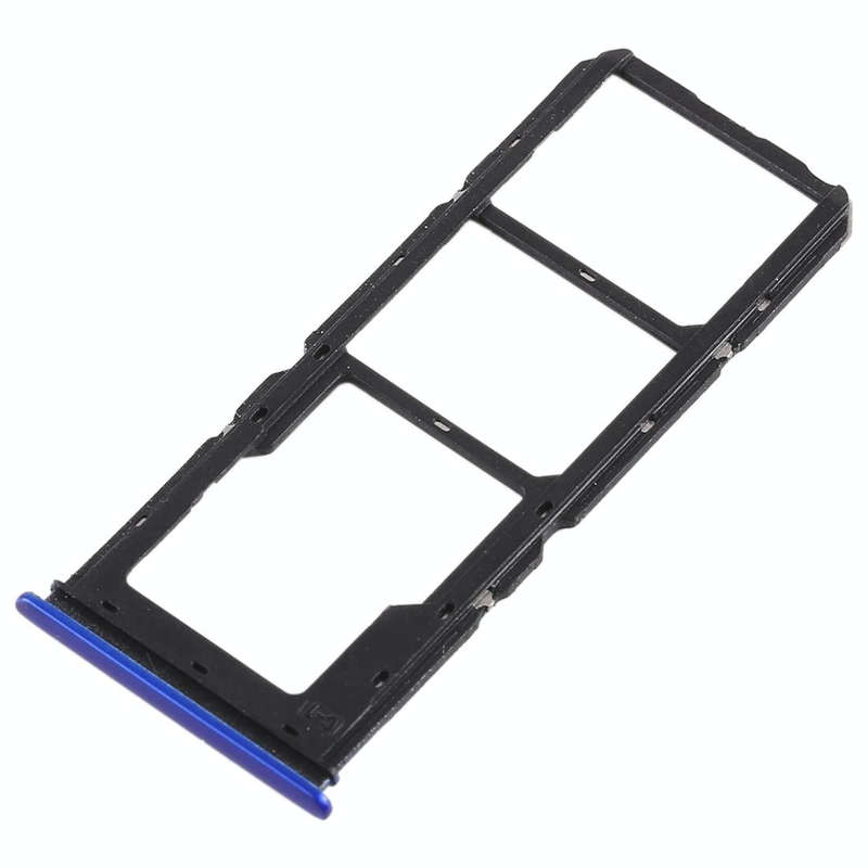 For Vivo Y93 2 x SIM Card Tray + Micro SD Card Tray (Blue)