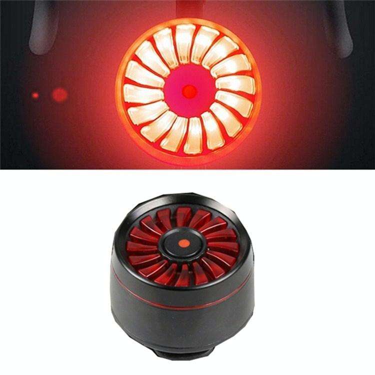 Bicycle Smart Sensor Brake Light USB Tail Light Warning Light(Black)
