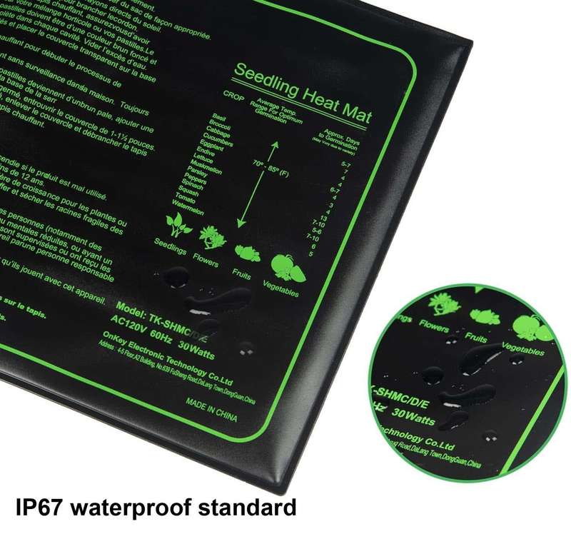 20 x 10in Waterproof Seedling Heating Pad Constant Temperature Heating Pad(UK Plug 240V)