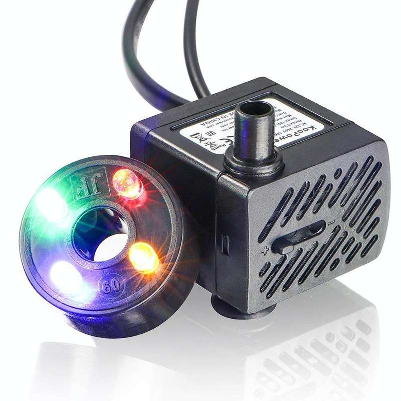 3W 4 Light Silent Aquarium Fish Tank Filtration Submersible Pump Fountain Water Pump EU Plug
